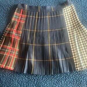 Zara Multicolor Plaid Mini Skirt